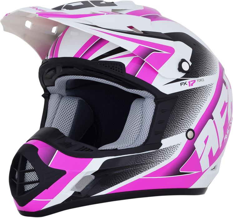 AFX FX-17 Helmet - Force - Pearl White/Fuchsia - Medium 0110-5257