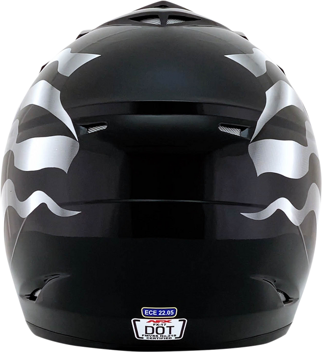 AFX FX-17 Motorcycle Helmet - Flag - Stealth - XS 0110-2362