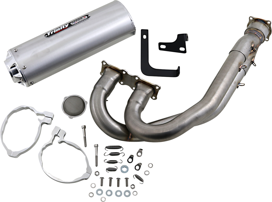 TRINITY RACING Exhaust - Brushed - KRX1000 TR-4177F