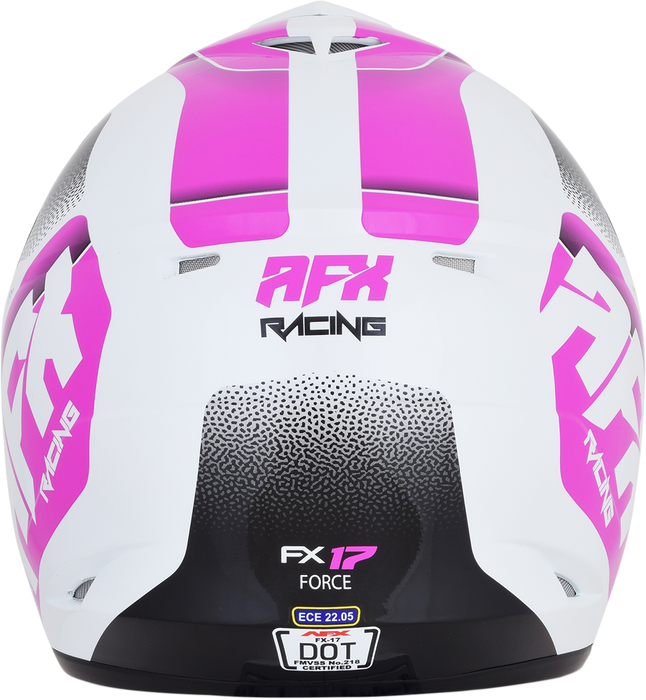 AFX FX-17 Helmet - Force - Pearl White/Fuchsia - Large 0110-5258