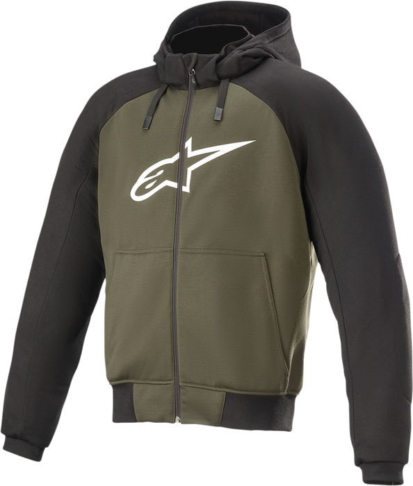 ALPINESTARS Chrome Hoodie - Black/Green - Large 4200918-1681-L