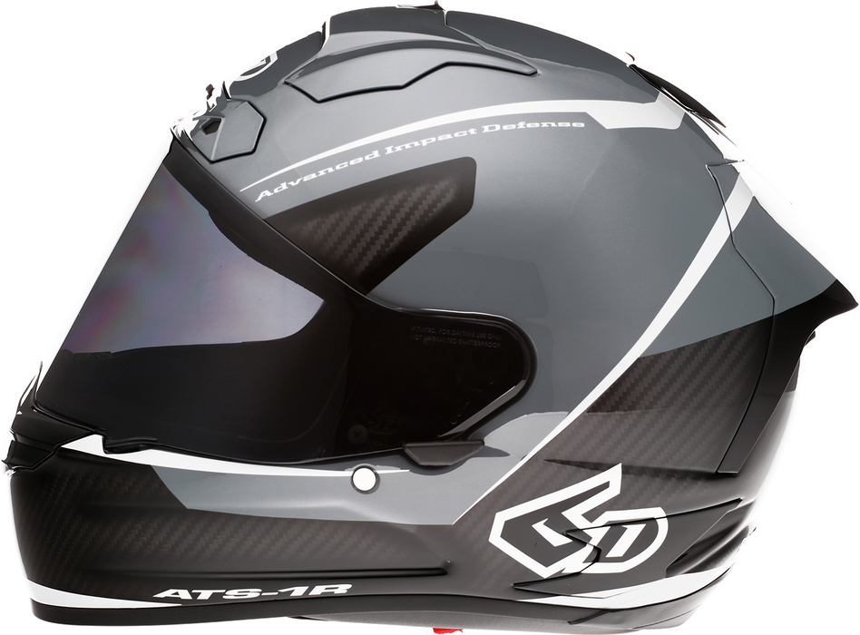 6D ATS-1R Motorcycle Helmet - Alpha - Silver - Medium 30-0586