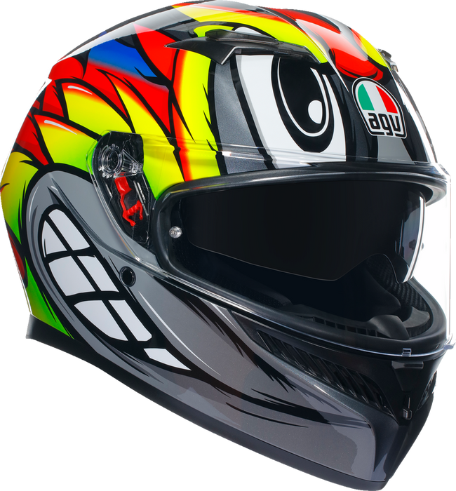 AGV K3 Motorcycle Helmet - Birdy 2.0 - Gray/Yellow/Red - Small 2118381004012S