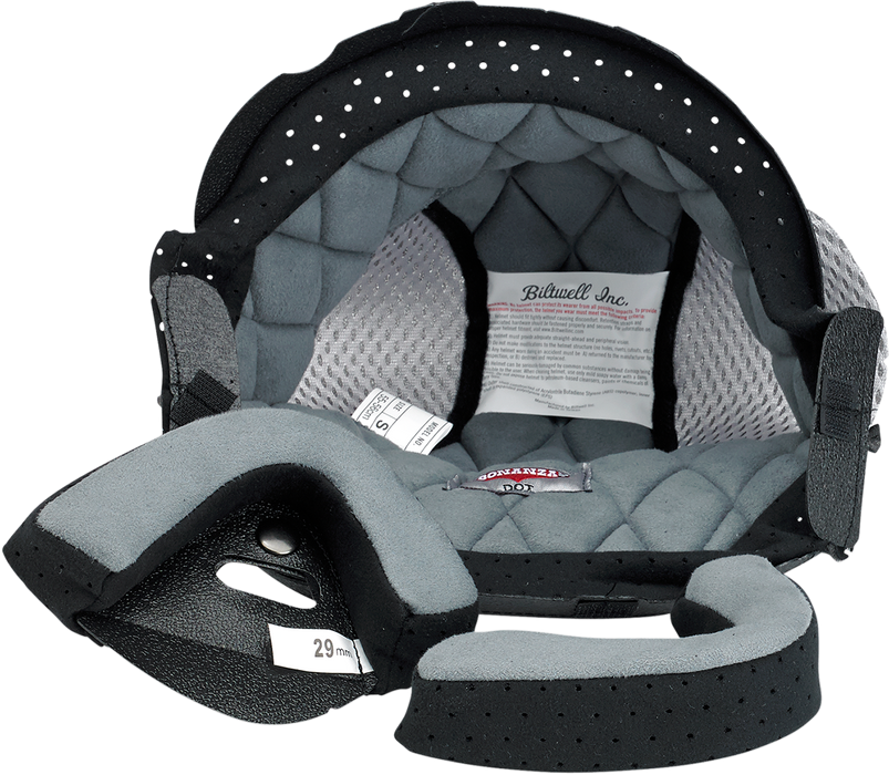 BILTWELL Bonanza Liner - Black/Gray - Small 0001-011-5702