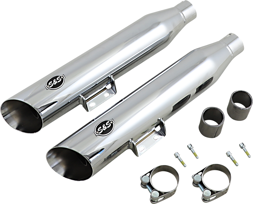 S&S CYCLE Slash Cut Mufflers - 50 State - Chrome 550-0756B