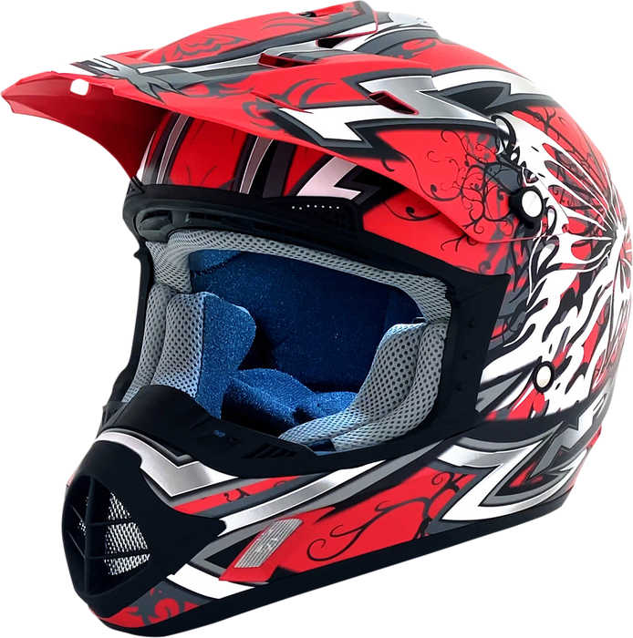 AFX FX-17Y Helmet - Butterfly - Matte Ferrari Red - Small 0111-1384