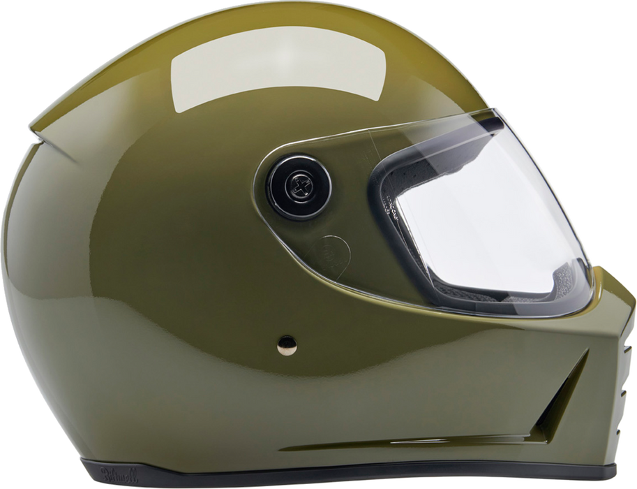 BILTWELL Lane Splitter Helmet - Gloss Olive Green - Medium 1004-154-503