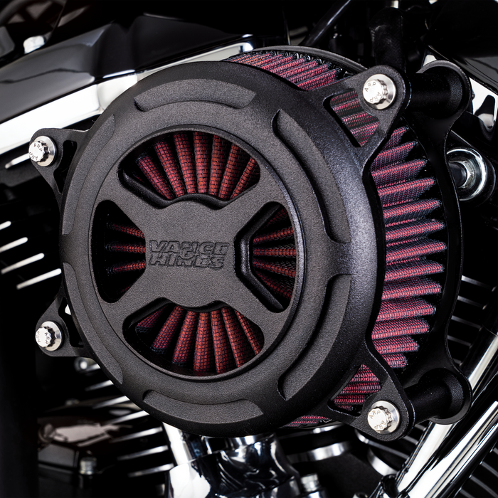 VANCE & HINES VO2 X Air Cleaner - Black Wrinkle 42363