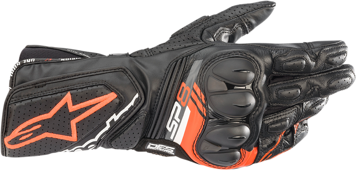 ALPINESTARS SP-8 V3 Gloves - Black/Fluo Red - 2XL 3558321-1030-2X