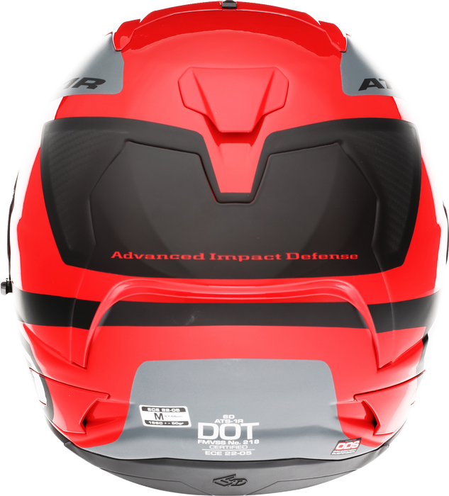 6D ATS-1R Motorcycle Helmet - Wyman - Red/Gray - 2XL 30-0739