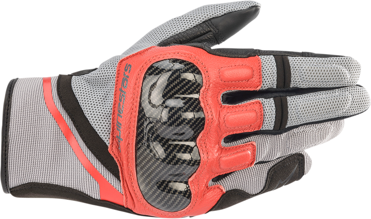 ALPINESTARS Chrome Gloves - Ash Gray/Black/Bright Red - 2XL 3568721-9203-2X