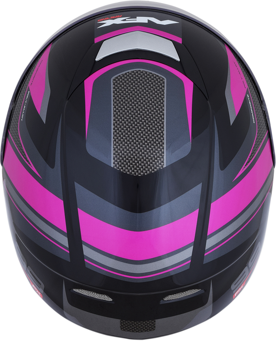 AFX FX-99 Motorcycle Helmet - Recurve - Black/Fuchsia - Medium 0101-11103