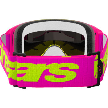 ALPINESTARS Goggles Vision 5 Goggles - Wordmark - Pink/Yellow Fluo - Red Mirror  5102425-3085