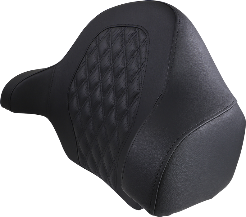 SADDLEMEN Tour-Pak Backrest Pad - RoadSofa - Lattice Stitched Seat - Black - FL '14-'23 814-07-TPACK-LS