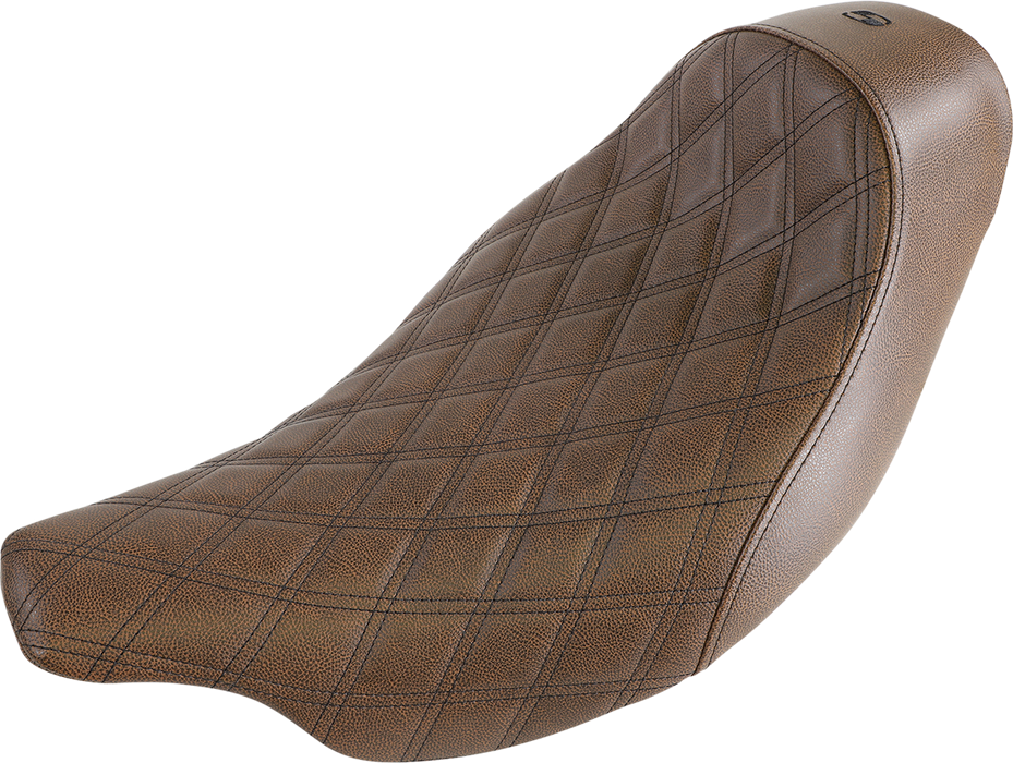 SADDLEMEN Renegade Solo Seat - Lattice Stitched - Brown - '08-'23 FL 808-07B-002BLS