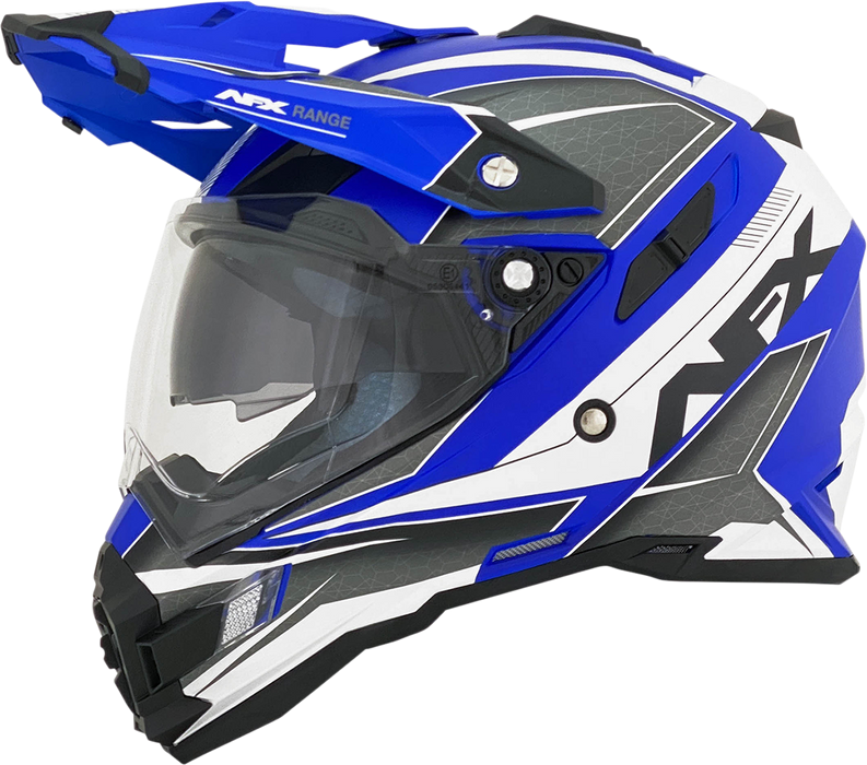 AFX FX-41 Motorcycle Helmet - Range - Matte Blue - Large 0140-0073