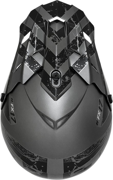 AFX FX-17 Motorcycle Helmet - Attack - Frost Gray/Matte Black - XS 0110-7136