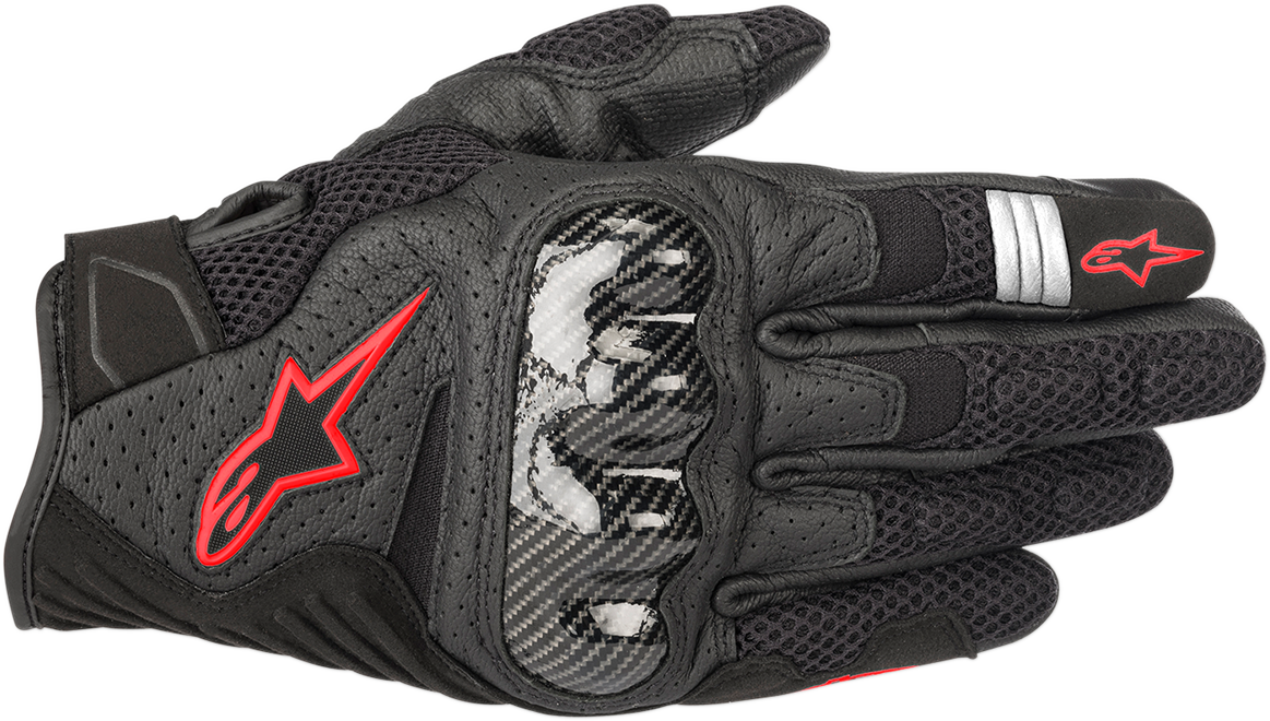 ALPINESTARS SMX-1 Air V2 Gloves - Black/Fluo Red - 3XL 3570518-1030-3X