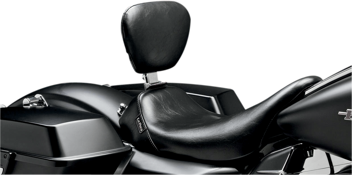 LE PERA Bare Bones Solo Seat - w/ Removable Drivers Backrest - Smooth - Black - FL LK-005BR