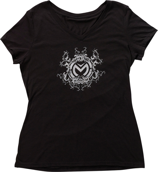 MOOSE RACING Women's Filigree T-Shirt - Black - Large 3031-4026