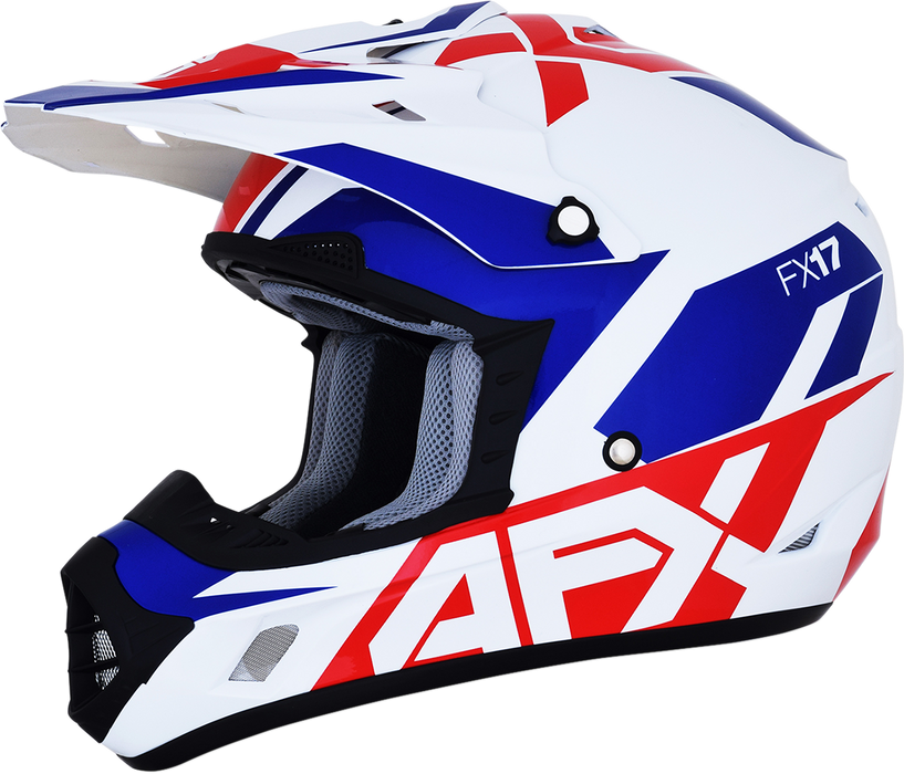 AFX FX-17 Helmet - Aced - Red/White/Blue - Medium 0110-6480