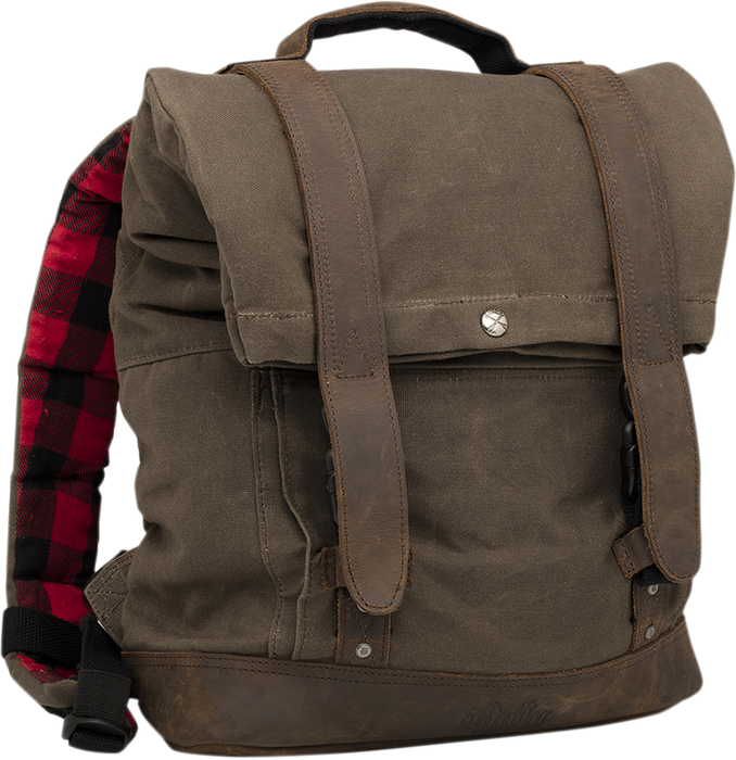 BURLY BRAND Roll Top Backpack - Dark Oak B15-1020D