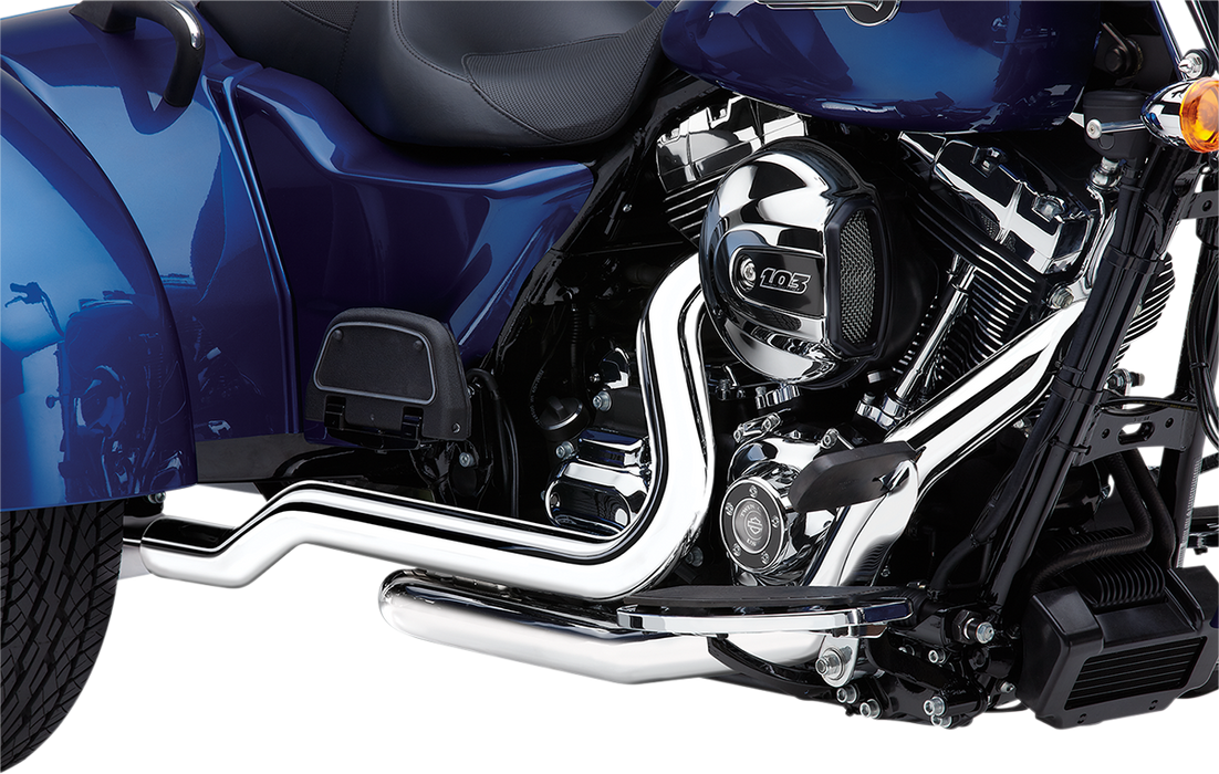 COBRA Powerport Dual Headpipes - Chrome 6254