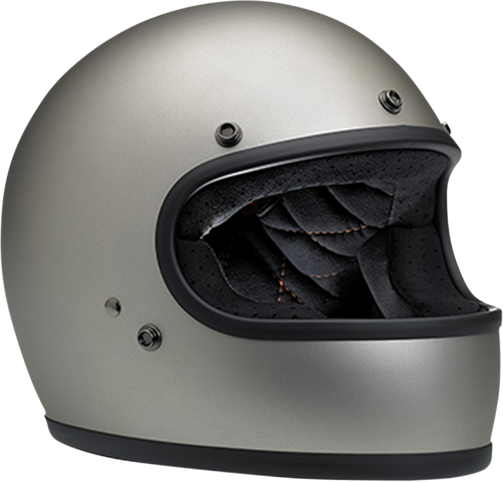 BILTWELL Gringo Motorcycle Helmet - Flat Titanium - Small 1002-203-102