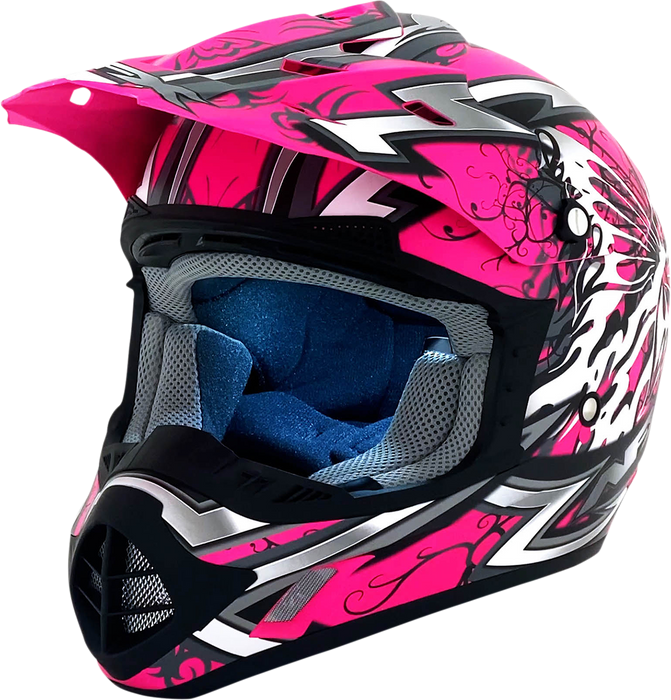 AFX Fx-17y Helmet - Butterfly - Matte Hot Pink - Medium 0111-1379