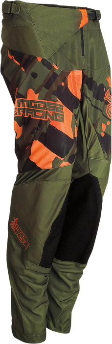 MOOSE RACING Youth Agroid Pants - Olive/Orange - 22 2903-2179