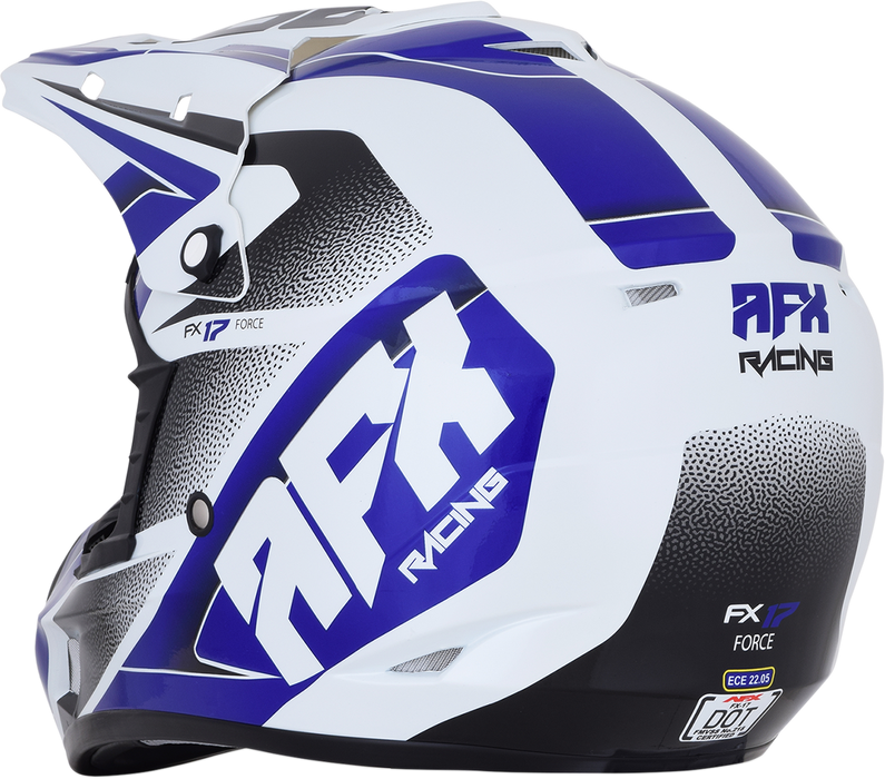 AFX FX-17 Motorcycle Helmet - Force - Pearl White/Blue - Medium 0110-5239