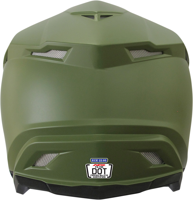 AFX FX-19R Motorcycle Helmet - Matte Olive - XS 0110-7039