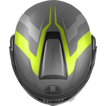 AGV Streetmodular Helmet - Resia - Matte Gray/Black/Yellow Fluo - Large 2118296002007L