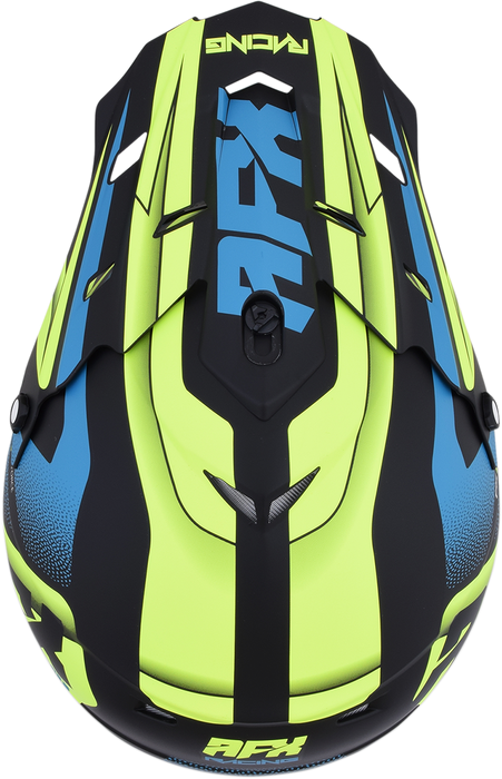 AFX FX-17 Helmet - Force - Matte Black/Green/Blue - Large 0110-5216