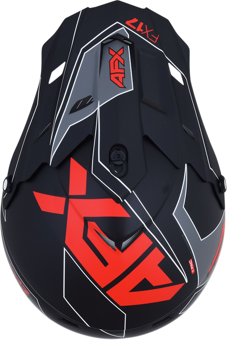 AFX FX-17 Helmet - Aced - Matte Black/Red - Small 0110-6484