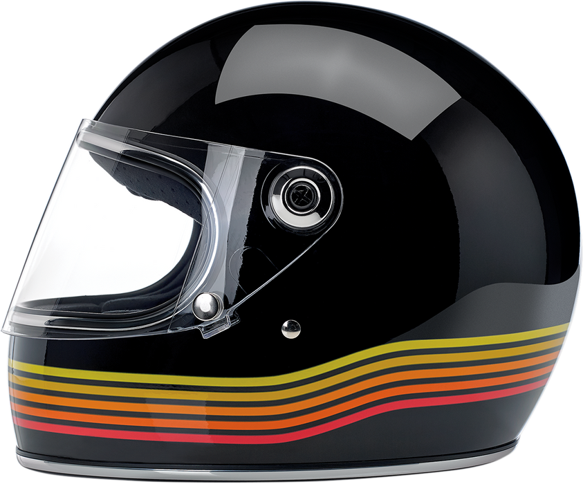 BILTWELL Gringo S Motorcycle Helmet - Gloss Black Spectrum - Medium 1003-536-103