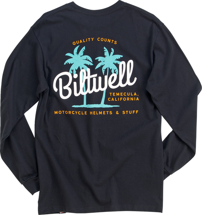 BILTWELL Palms Long-Sleeve T-Shirt - Black - Small 8104-081-002