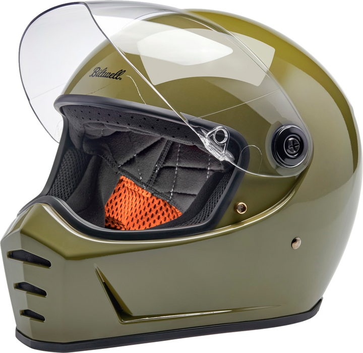 BILTWELL Lane Splitter Helmet - Gloss Olive Green - Small 1004-154-502