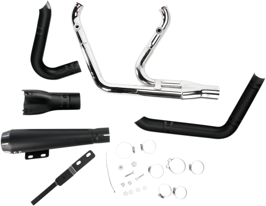 BASSANI XHAUST 2:1 Exhaust - Black - Short - Breakout 1S32RB