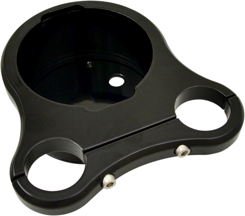 DRAG SPECIALTIES 1.25" T-Bar Single Gauge Mount - Gloss Black - For '00-'20 OEM Style Gauges 2201-0200