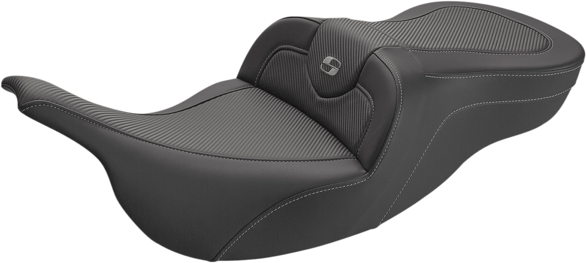 SADDLEMEN Road Sofa Seat - Carbon Fiber - without Backrest - '99-'07 FL 897-07-185