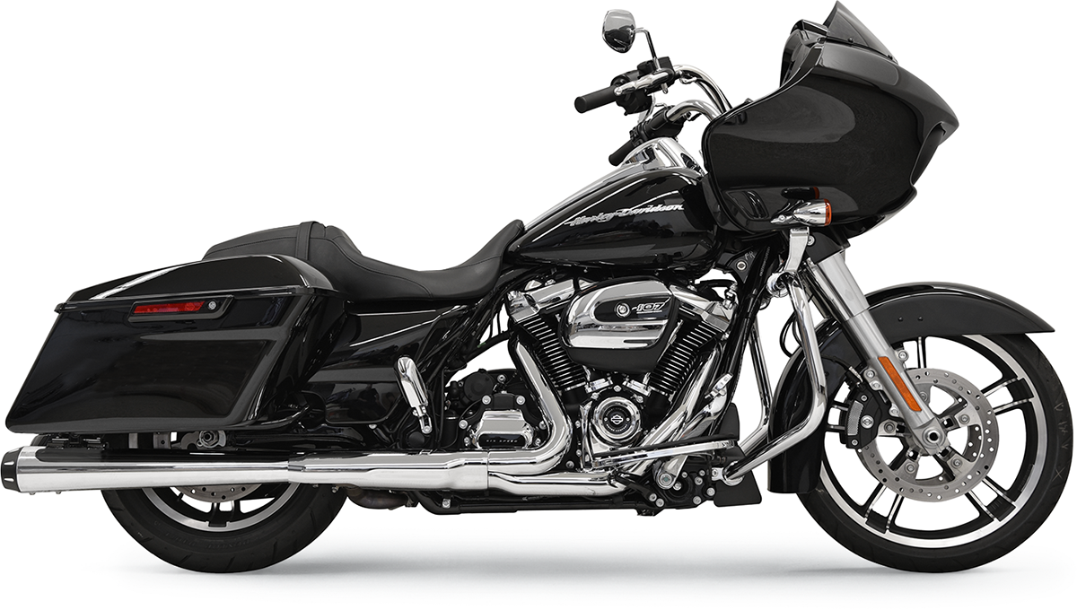 BASSANI XHAUST Megaphone Mufflers - Chrome/Black - FL 1F572R