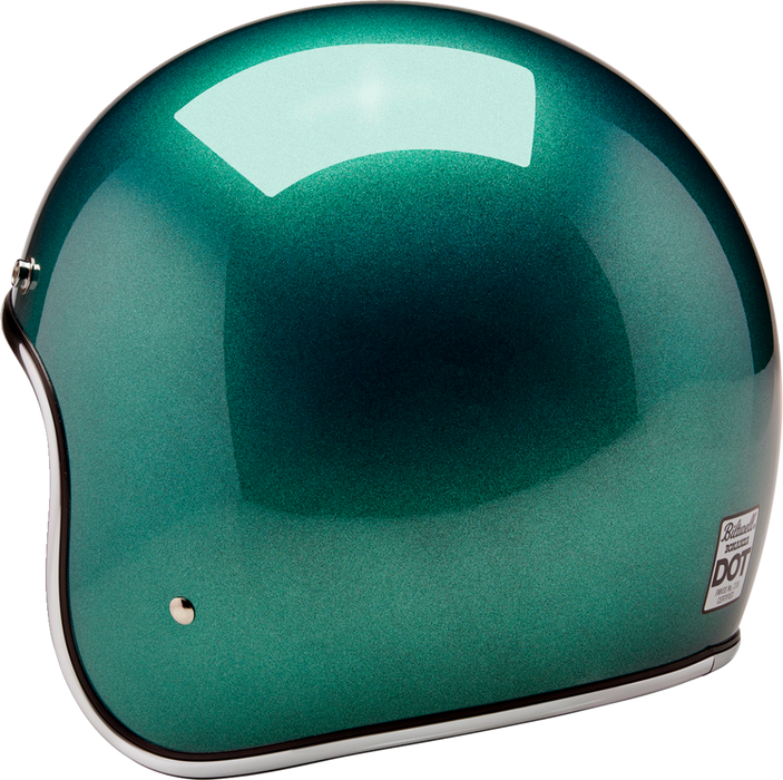 BILTWELL Bonanza Motorcycle Helmet - Metallic Catalina Green - Small 1001-358-202