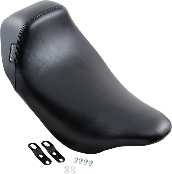 LE PERA Bare Bones Solo Seat - Smooth - Black - FLHT LK-005