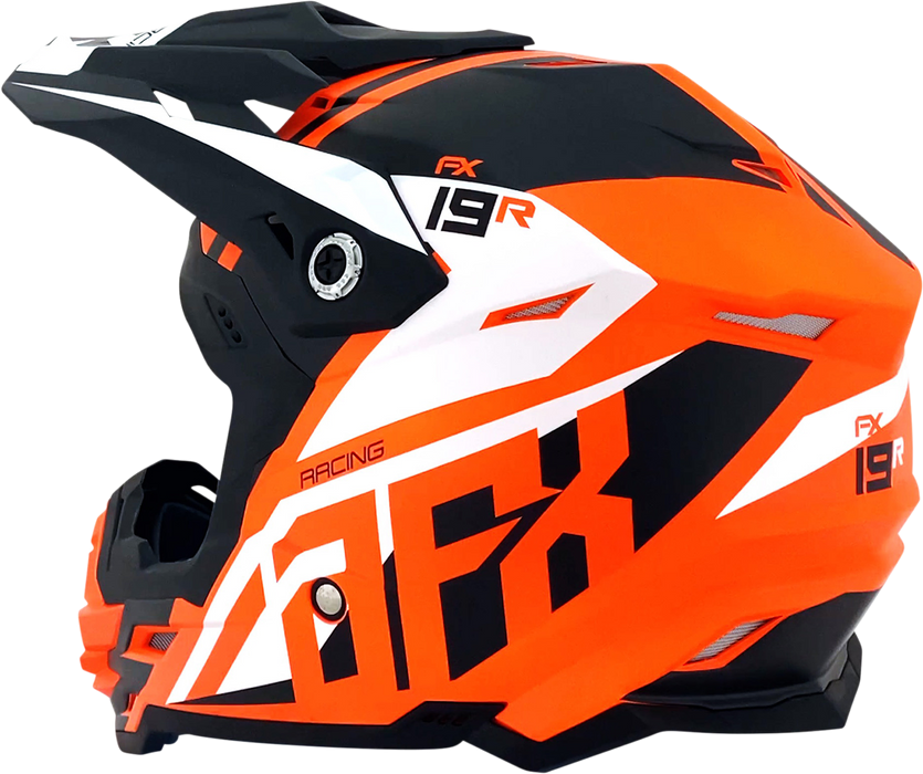 AFX FX-19R Motorcycle Helmet - Racing - Matte Orange - Large 0110-7085