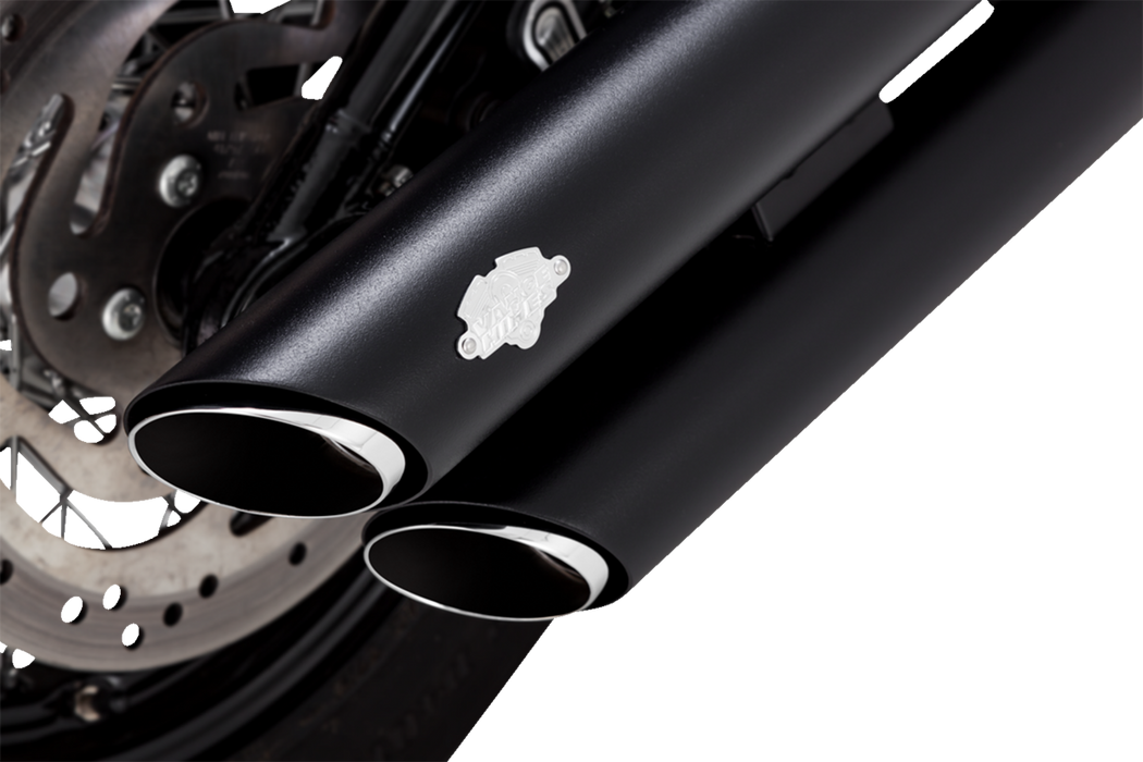 VANCE & HINES 3" Twin Slash Slip-On Mufflers - Black 46376