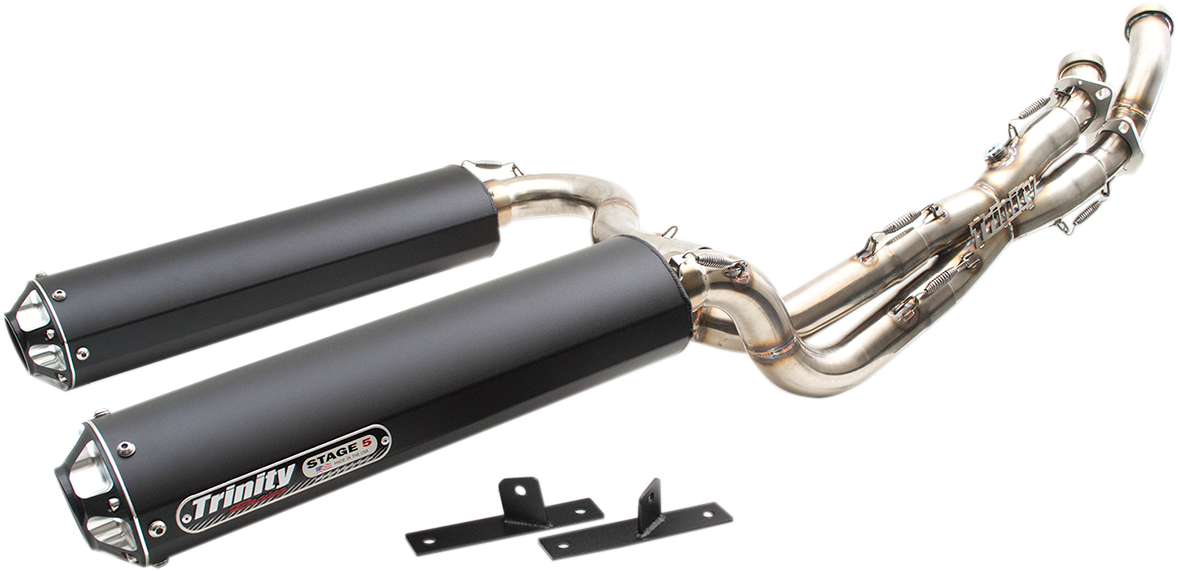 TRINITY RACING Dual Exhaust - Black TR-4145D-BK