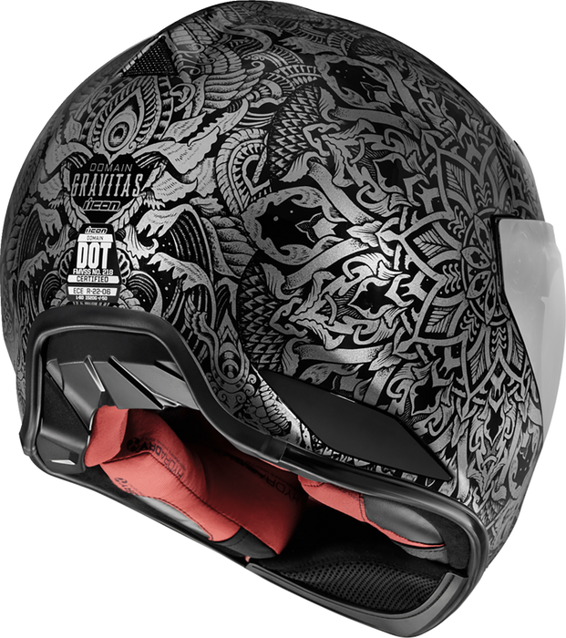 ICON Domain™ Motorcycle Helmet - Gravitas - Black - XL 0101-14962