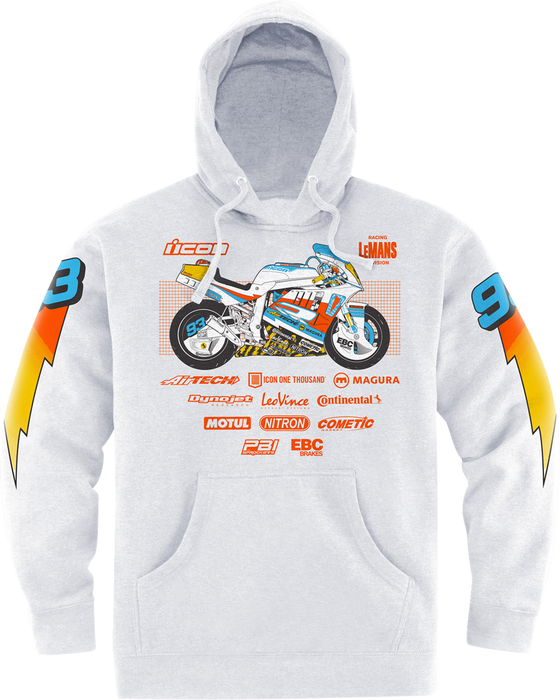 ICON Gixxer Johnny Hoodie - White - Large 3050-6892