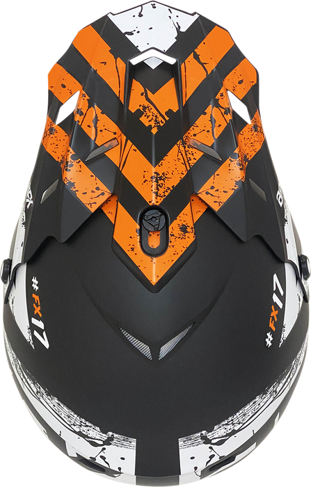 AFX FX-17 Motorcycle Helmet - Attack - Matte Black/Orange - Medium 0110-7156